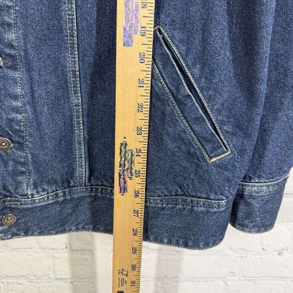 Tommy Hilfiger Trucker Jean Jacket Women Plus 2X Denim Cotton Western Cowboy - Picture 8 of 11